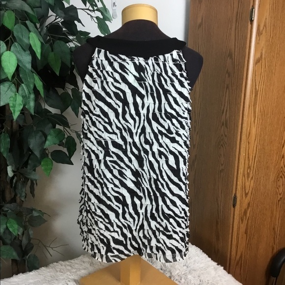 Notations XL black and white layered animal print tank top - Picture 12 of 12